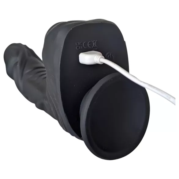 Naked Addiction - vibrador realístico rotativo e pulsante - silicone preto