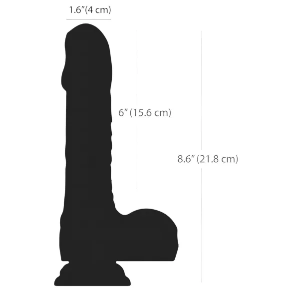 Naked Addiction - vibrador realístico rotativo e pulsante - silicone preto