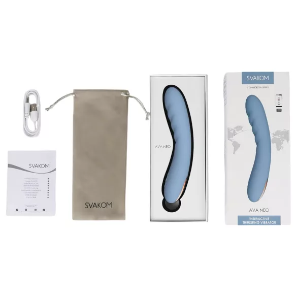Svakom Ava Neo - vibrador inteligente com movimento de vaivém (azul)
