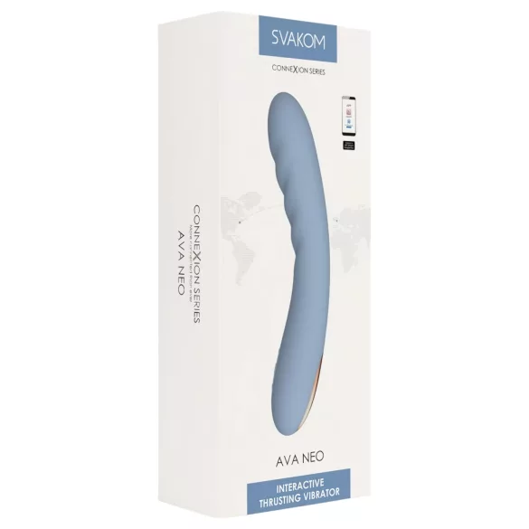 Svakom Ava Neo - vibrador inteligente com movimento de vaivém (azul)