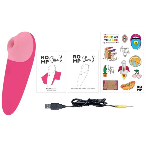 ROMP Shine X - sugador de clitóris recarregável - silicone pink