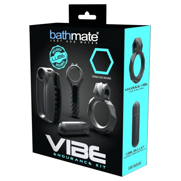 Conjunto Bathmate Vibe Endurance - Masturbador e Anel Peniano (preto)