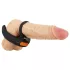 Rebel - anel peniano vibratório e vibrador para escroto - silicone preto