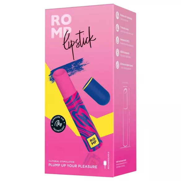 ROMP Lipstick - sugador de clitóris recarregável - rosa