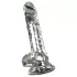 Crystal - Vibrador com ventosa (transparente)