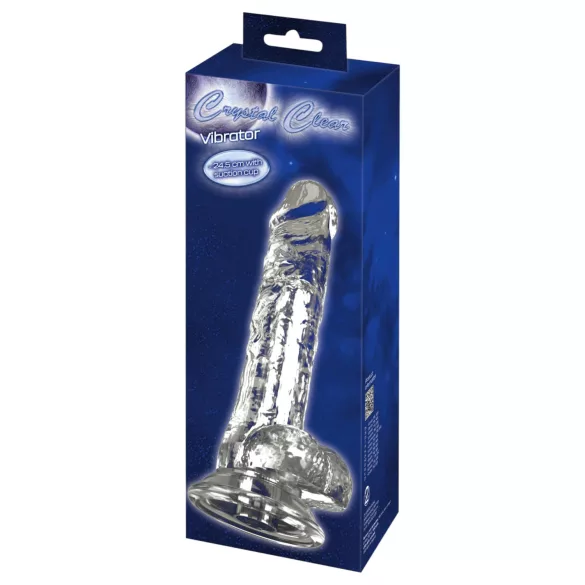 Crystal - Vibrador com ventosa (transparente)