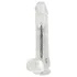 Crystal - Vibrador com ventosa (transparente)
