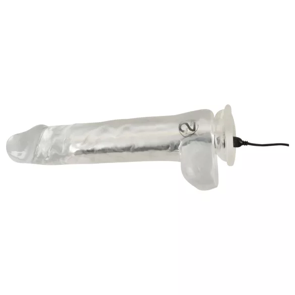 Crystal - Vibrador com ventosa (transparente)