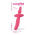 Couples Choice - vibrador e plug anal 2 em 1 - silicone rosa