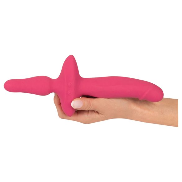 Couples Choice - vibrador e plug anal 2 em 1 - silicone rosa