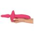 Couples Choice - vibrador e plug anal 2 em 1 - silicone rosa
