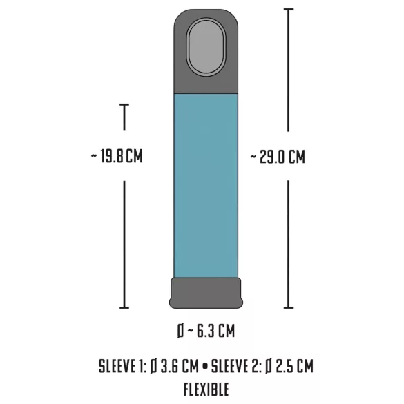 Mister Boner - bomba peniana automática - silicone azul