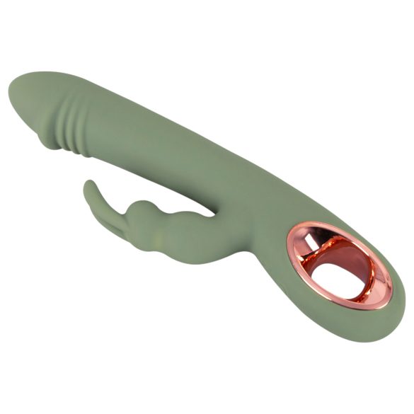 You2Toys - vibrador com estimulador clitoriano - silicone verde
