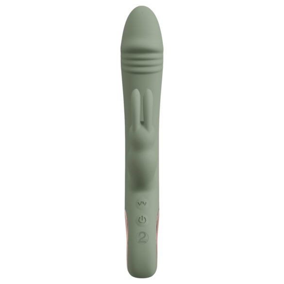You2Toys - vibrador com estimulador clitoriano - silicone verde