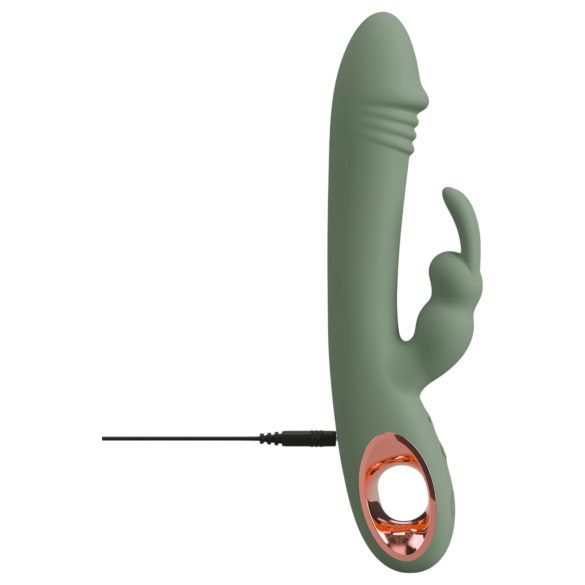 You2Toys - vibrador com estimulador clitoriano - silicone verde