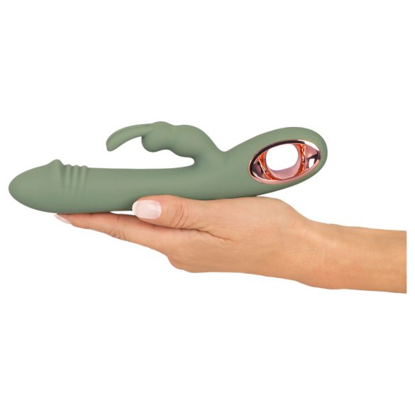 You2Toys - vibrador com estimulador clitoriano - silicone verde