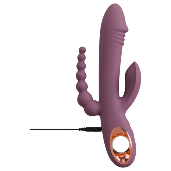 You2Toys - vibrador triplo recarregável - silicone roxo