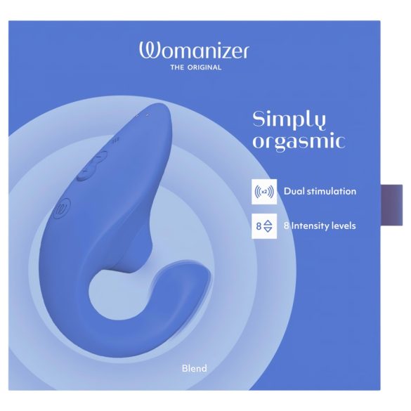 Womanizer Blend - vibrador de ponto G e estimulador de clitóris (azul)