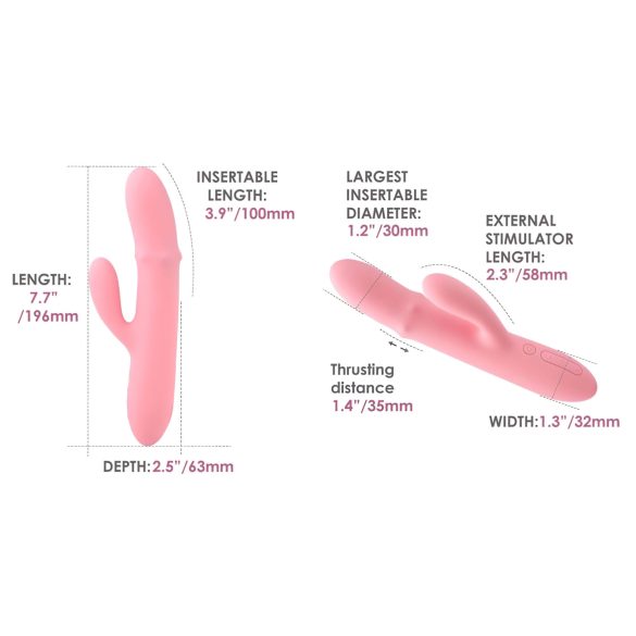 Svakom Mora Neo - vibrador clitoriano com braço e esferas - silicone rosa