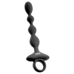Anos - Vibrador anal com 2 motores e bolas móveis (preto)