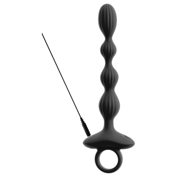 Anos - Vibrador anal com 2 motores e bolas móveis (preto)