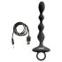 Anos - Vibrador anal com 2 motores e bolas móveis (preto)