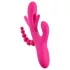 SMILE - vibrador triplo com língua - silicone rosa