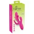 SMILE - vibrador triplo com língua - silicone rosa