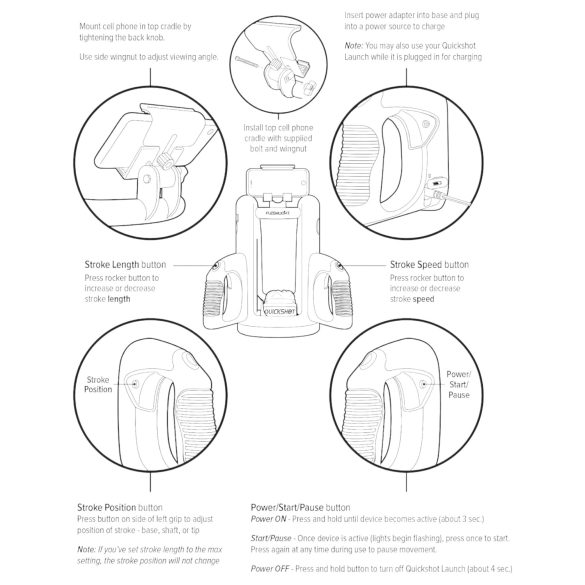 Fleshlight Quickshot Launch - adaptador para masturbador masculino - preto