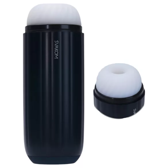 Svakom Sam Neo 2 - masturbador masculino inteligente - silicone preto e branco