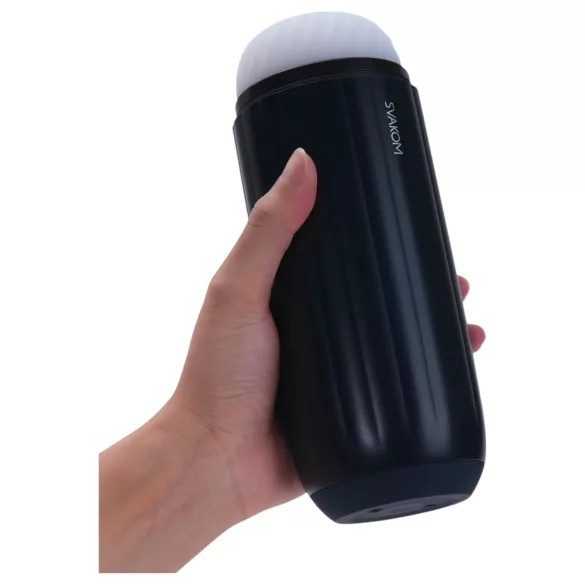 Svakom Sam Neo 2 - masturbador masculino inteligente - silicone preto e branco