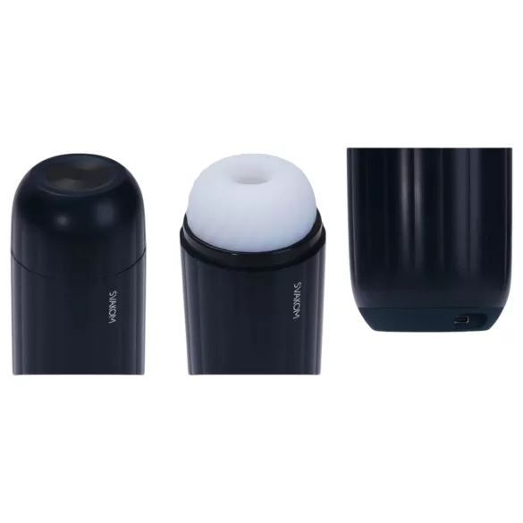 Svakom Sam Neo 2 - masturbador masculino inteligente - silicone preto e branco