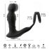 Rebel - vibrador próstata com movimento de impulso - silicone preto