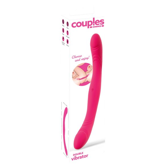 Couples Choice - vibrador dupla ponta - silicone rosa
