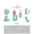 Beau Coeur Juvela - plug anal vibratório - silicone turquesa