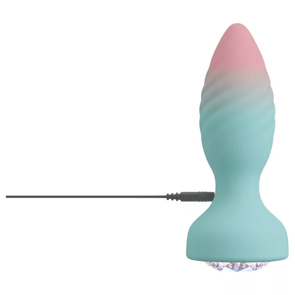Beau Coeur Juvela - plug anal vibratório - silicone turquesa