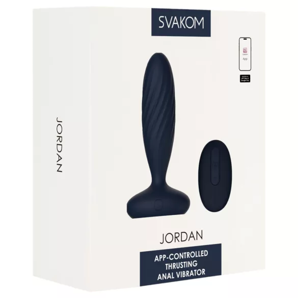 Svakom Jordan - Vibrador anal controlado por app (azul)