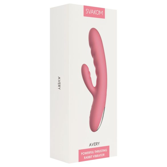 Svakom Avery - vibrador com braço clitoriano recarregável - rosa