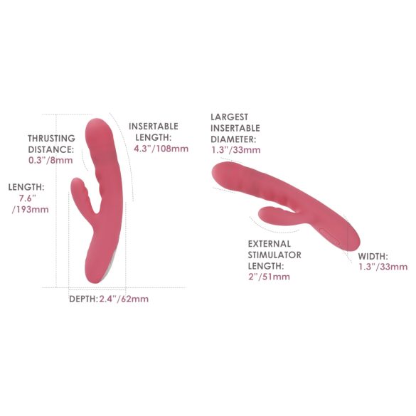 Svakom Avery - vibrador com braço clitoriano recarregável - rosa