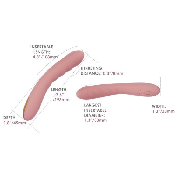 Svakom Ava Neo - vibrador com movimento de empurrar inteligente - silicone rosa