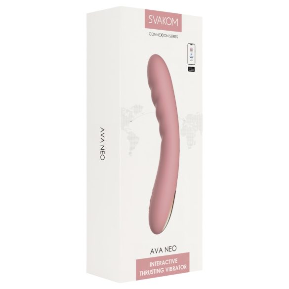 Svakom Ava Neo - vibrador com movimento de empurrar inteligente - silicone rosa