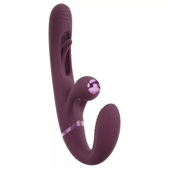Javida - vibrador de casal sem arnês para usar com cinta (roxo)