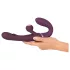 Javida - vibrador de casal sem arnês para usar com cinta (roxo)