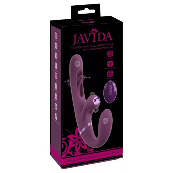 Javida - vibrador de casal sem arnês para usar com cinta (roxo)