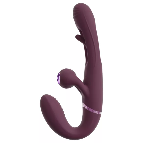 Javida - vibrador de casal sem arnês para usar com cinta (roxo)