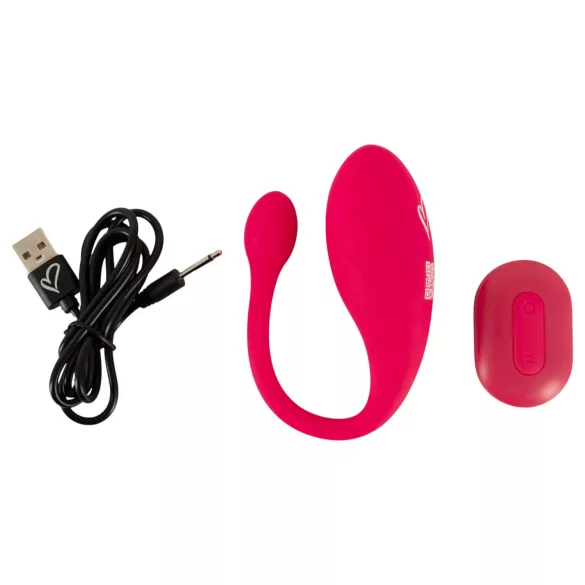 Beau Coeur Koral - ovo vibratório com controle remoto - silicone rosa
