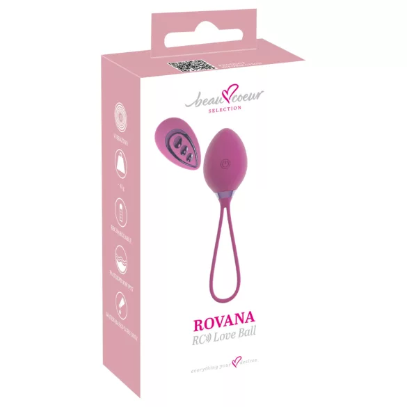 Beau Coeur Rovana - ovo vibratório com controle remoto - silicone roxo