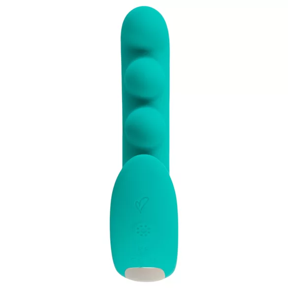 Beau Coeur Sylora - vibrador 2 em 1 com pérolas - silicone verde