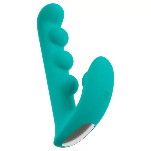 Beau Coeur Sylora - vibrador 2 em 1 com pérolas - silicone verde