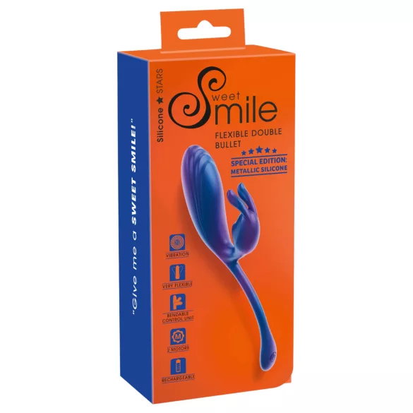 Smile - vibrador ponto G e clitóris - silicone azul